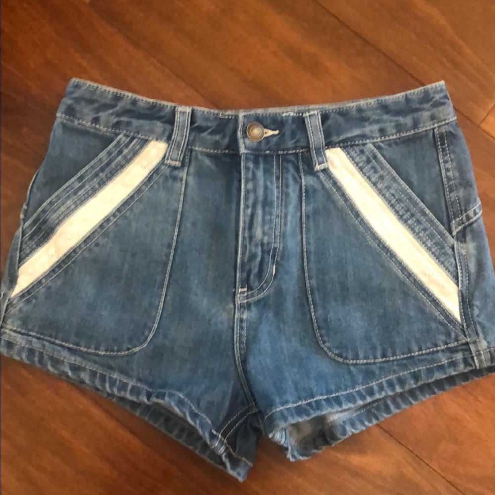 Free People high waist jean short.
